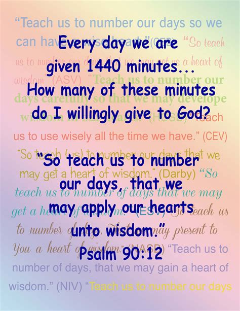 Psalm 9012 Teach Us To Number Our Days Psalms Verses Bible Verses