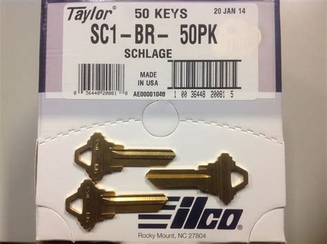 Comprar Schlage Sc1 Key Blanks Box 50 By Ilco En Usa Desde Chile