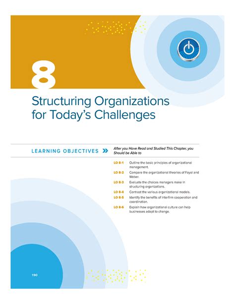 Chapter 8 Structuring Organizations For Todays Challenges