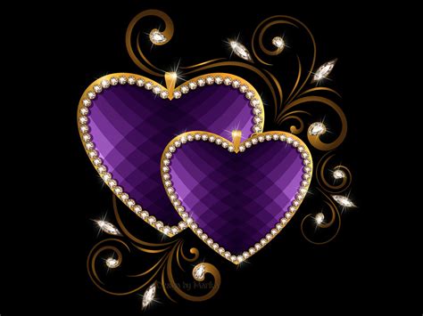 Purple Heart Background Design