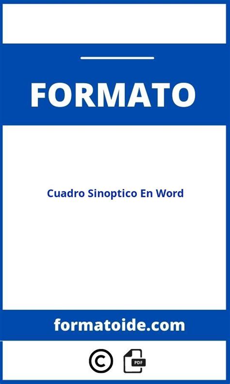 Formato De Cuadro Sinoptico En Word Modelo Word Pdf Vrogue Co