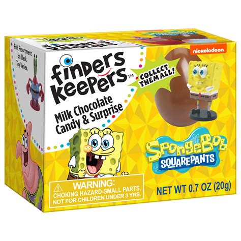 Spongebob Finders Keepers Milk Chocolate Egg Candy And Toy Surprise