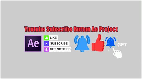 Ready to use and free to download youtube end screen template designed in red. Youtube Subscribe Button and Bell Icon Animation After ...