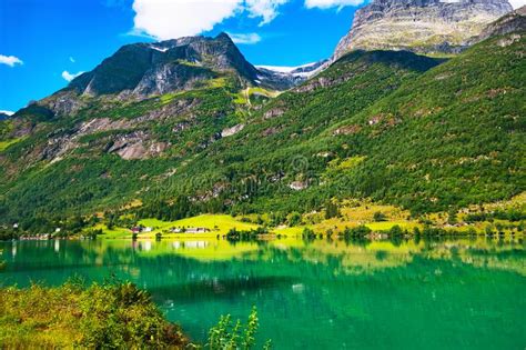 Norway Nordfjord Panorama And Mountain Landscape Stock Image Image Of