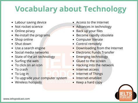Vocabulary About Technology For Ielts