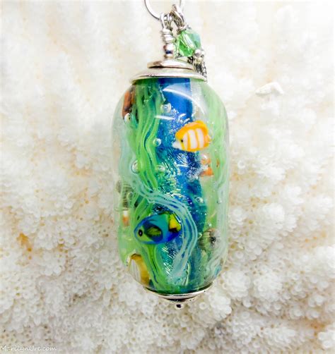 Mermaid Jewelry Underwater Aquarium Bead Full Of Nemos Butterfly Fish