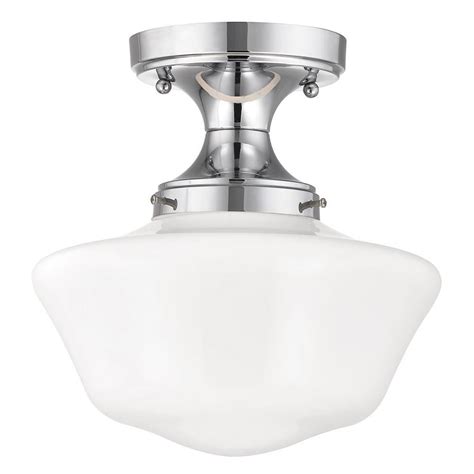 Ceiling fans are indeed essential complements to every room for proper air circulation. 10-Inch Wide Chrome Schoolhouse Ceiling Light | Ceiling ...