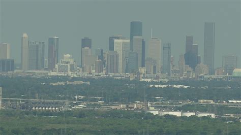 Hd Stock Footage Aerial Video Of A View Of The Distant Skyline Of