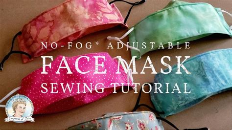 sew a comfortable no fog face mask 3 d and 3 layers youtube