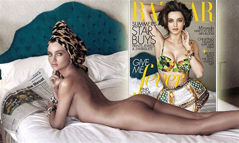 Victoria S Secret Model Miranda Kerr Poses Naked In Harper S Bazaar