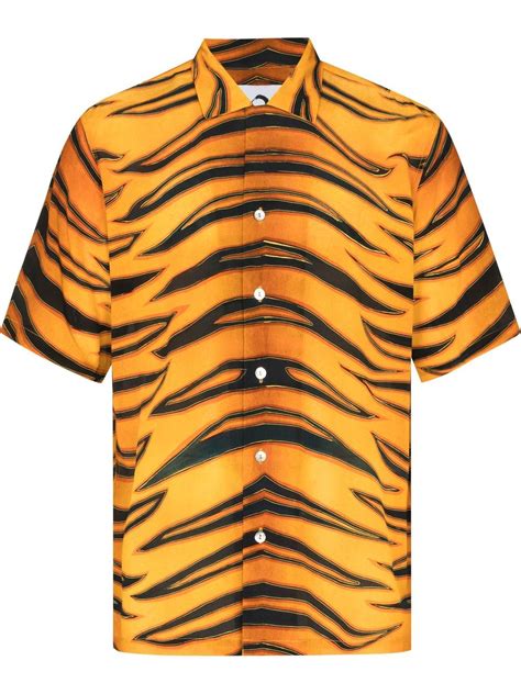 Endless Joy Tiger Print Short Sleeved Shirt Farfetch