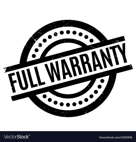Full Warranty Rubber Stamp Royalty Free Vector Image