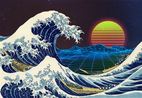 Japanese Great Wave Wallpaper Japanese Wave Wallpaper 50 Images