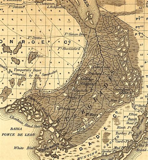 Map Of The Everglades 1859
