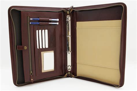 Leather Padfolio A4 Business Folder Conference Folder A4 Leather Ring