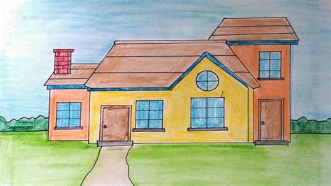 Easy House Drawing For Class House And Nature Easy And Simple Drawing