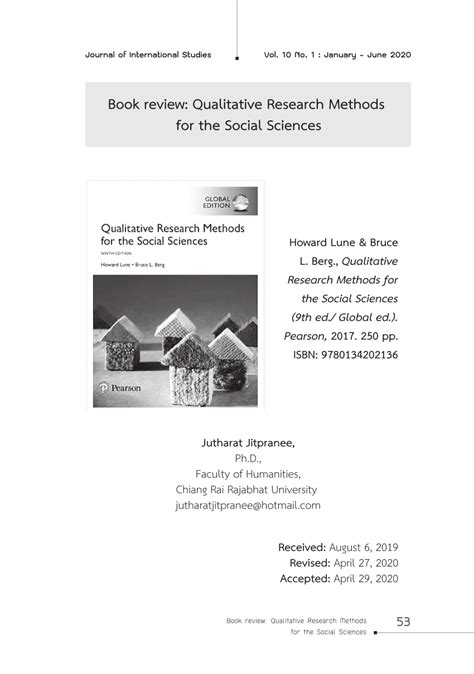 book review qualitative research methods   social sciences