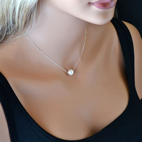 Single Pearl Necklace Bridesmaid T Single Pearl Necklace