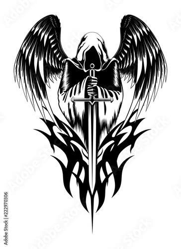 Vector Image Of An Angel With A Sword Stock Vector Adobe Stock