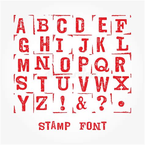 Rubber Stamp Font Stock Illustrations 6956 Rubber Stamp Font Stock