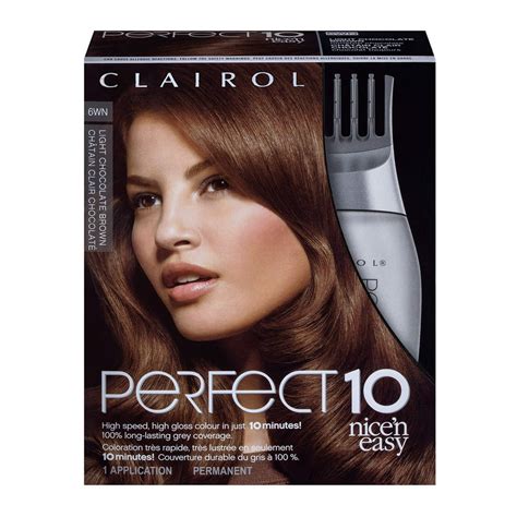 Clairol Perfect 10 By Nice N Easy Hair Color 6wn Light Chocolate Brown