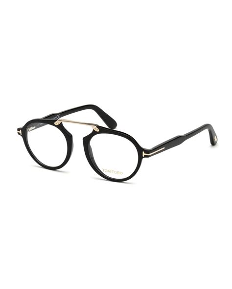 Tom Ford Round Acetate Optical Bridgeless Glasses Neiman Marcus