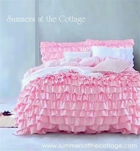 Perfectly Pink Dreamy Ruffles Comforter Set French Cottage