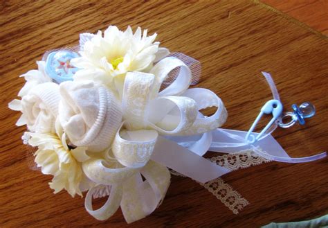 Baby Sock Baby Showercorsage Mommy To Be Shower Handmade Infant Sock