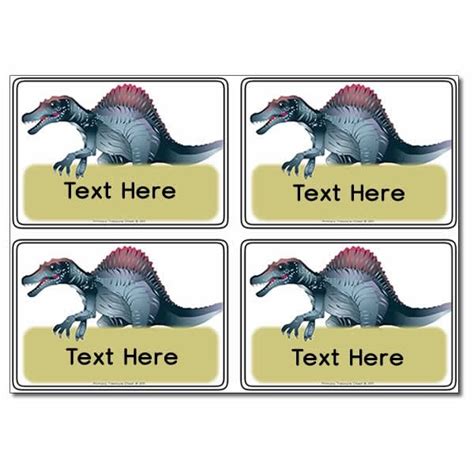 Dinosaur Spinosaurus Themed Registration Name Cards Name Cards