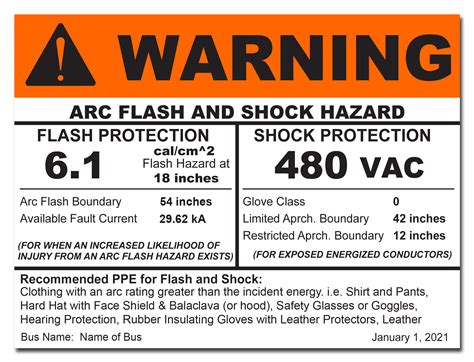 What Should An Electrical Hazard Label Look Like Rozel Arc Flash