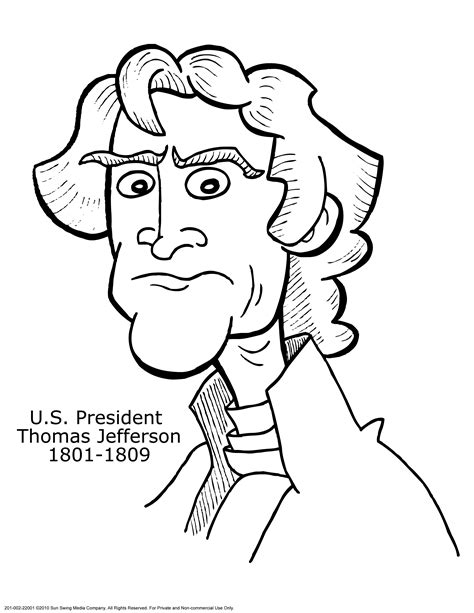 Besplatno Bojanje Stranice Fotografija Thomasa Jeffersona Za