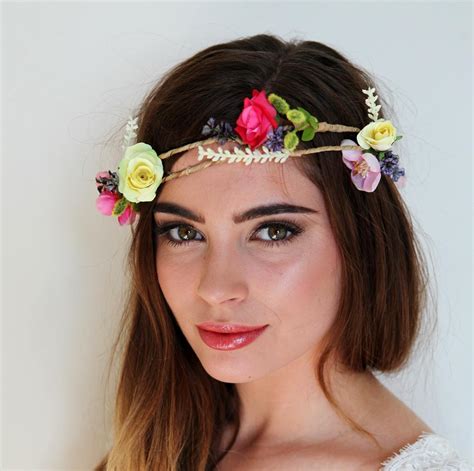 Bridal Flower Crown For Vintage Bohemian Brides