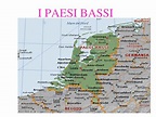 Cartina Fisica Paesi Bassi - Carta Geo Europa