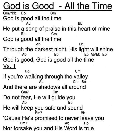 God Is Good All The Time Lyrics - LyricsWalls