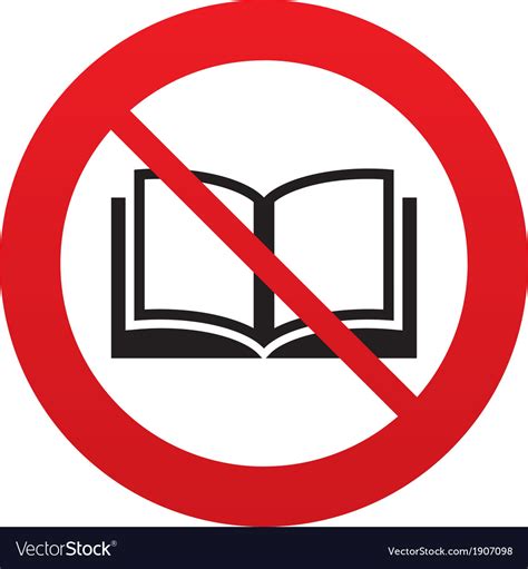 Dont Read Book Sign Icon Open Book Symbol Vector Image