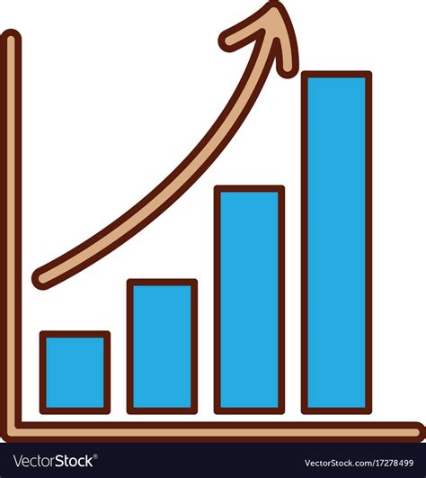 Business Growth Bar Graph Finance Increase Vector Image