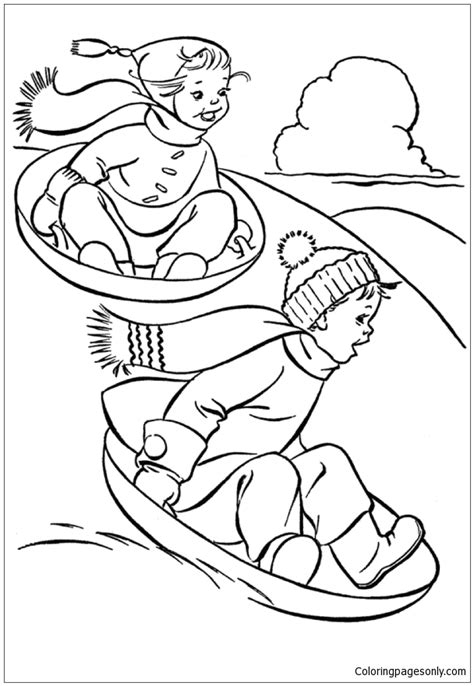In this picture, buck is given a job delivering mail in the yukon, and he is very good at it. Kids having fun in winter with Sled dog Coloring Pages ...