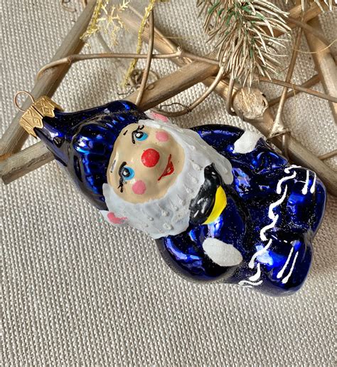 Gnome Christmas Glass Ornaments Blown Hand Painted Glass Etsy UK