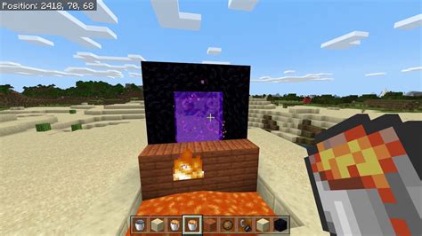 Minecraft How To Start A Nether Portal With Lava Youtube