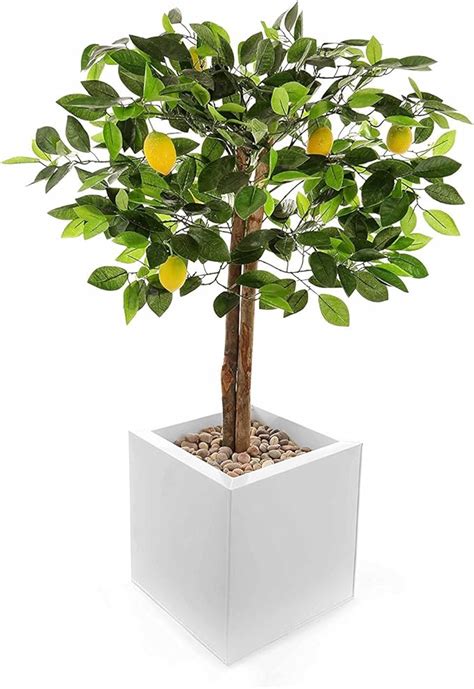 Closer2nature Artificial 3ft 3 Lemon Tree Portofino Planter Not