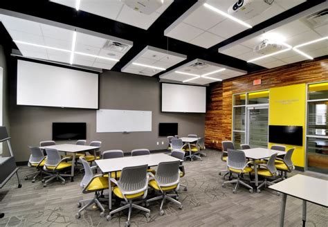 Image Of University Of Texas Active Learning Classrooms Tables With Projectors University