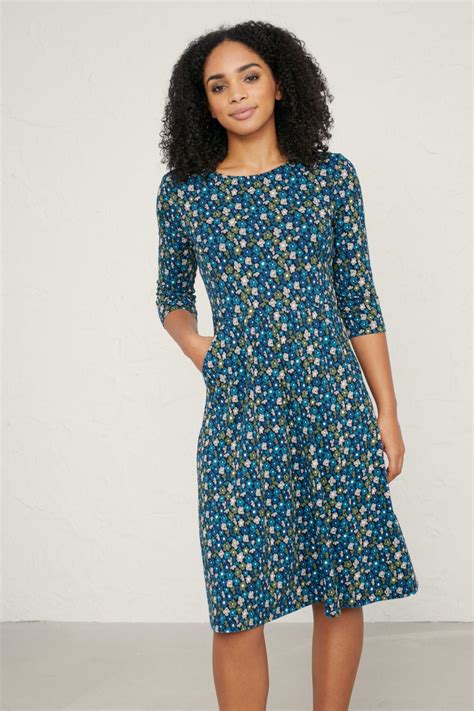 April Jersey Dress Fit And Flare Dress Cotton Jersey Dress Jersey Dress