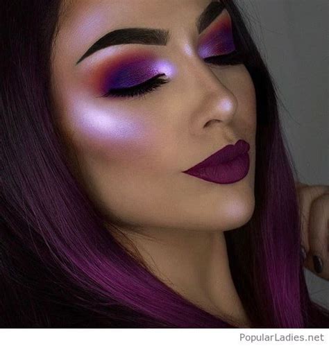Beautiful Purple Makeup And Hair With Images Makeup Beautiful