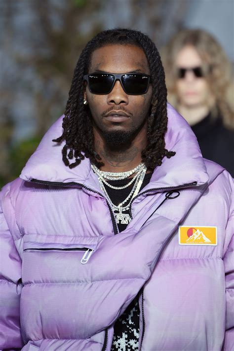 Offset Wore A Lilac Floor Length Puffer At Off Whites Fall 2019 Show