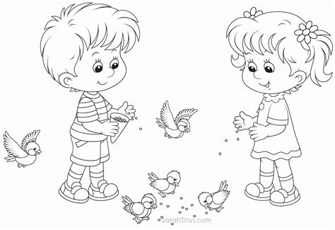 Little Boy And Girl Coloring Pages Coloring Home