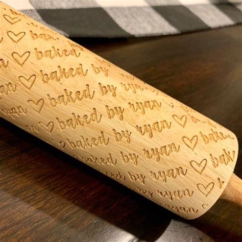 Custom Engraved Personalized Rolling Pin Etsy Personalized Rolling