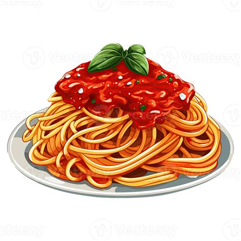 Delicious Italian Food Clipart Cartoon Spaghetti Illustration