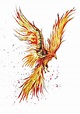 Personalised Phoenix Art Print - Etsy | Phoenix tattoo design, Phoenix ...