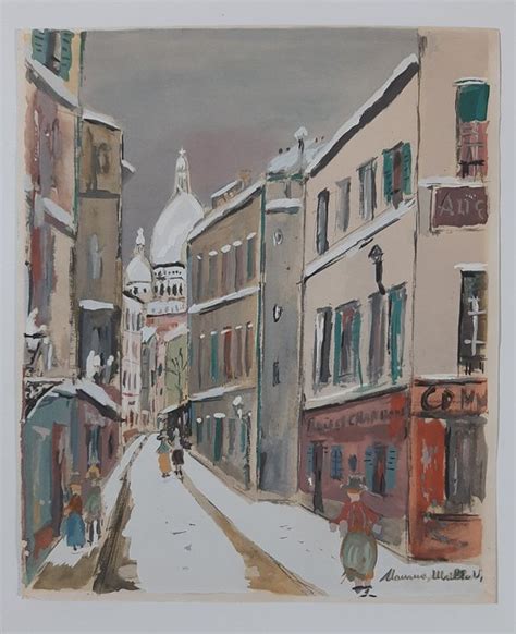 Maurice Utrillo 1883 1955 La Rue Saint Rustique Catawiki