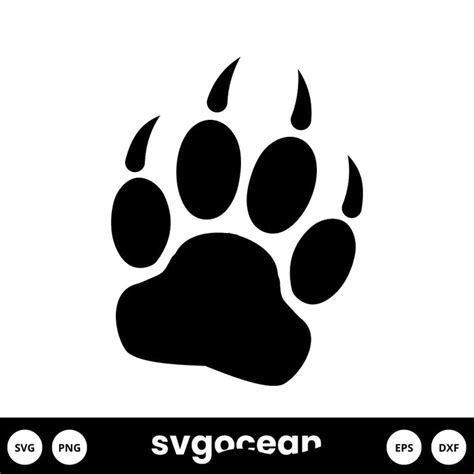 Panther Paw Svg Vector For Instant Download Svg Ocean — Svgocean